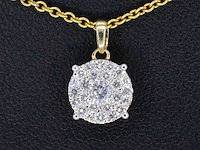 Gouden hanger met briljant geslepen diamant - afbeelding 1 van  5