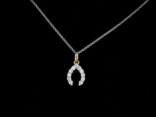 Gouden hanger met briljant geslepen diamanten, excl. ketting - afbeelding 2 van  9