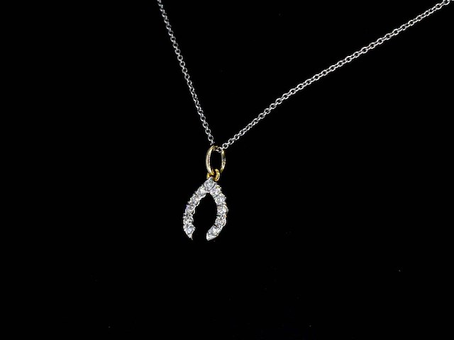 Gouden hanger met briljant geslepen diamanten, excl. ketting - afbeelding 3 van  9