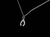 Gouden hanger met briljant geslepen diamanten, excl. ketting - afbeelding 3 van  9