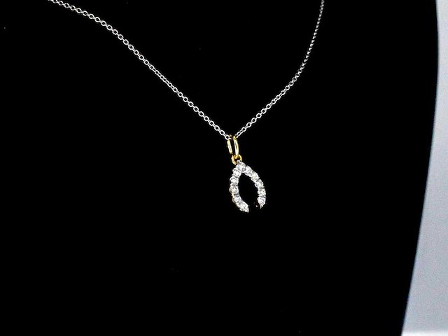 Gouden hanger met briljant geslepen diamanten, excl. ketting - afbeelding 7 van  9