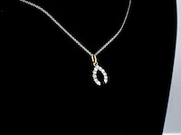 Gouden hanger met briljant geslepen diamanten, excl. ketting - afbeelding 7 van  9