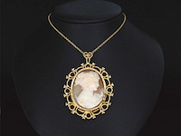 Gouden hanger met camee (zeer exclusief) - afbeelding 2 van  5