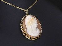 Gouden hanger met camee - afbeelding 4 van  6
