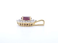 Gouden hanger met diamanten en robijn, excl. ketting - afbeelding 11 van  12
