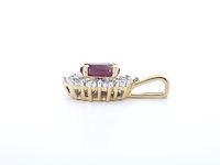 Gouden hanger met diamanten en robijn, excl. ketting - afbeelding 11 van  12