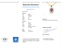 Gouden hanger met diamanten en robijn - afbeelding 5 van  11