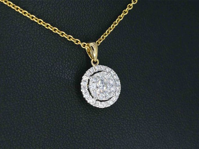 Gouden hanger met diamanten, excl. ketting - afbeelding 5 van  10