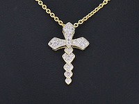 Gouden hanger met diamanten, excl. ketting - afbeelding 1 van  3