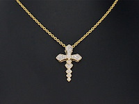 Gouden hanger met diamanten, excl. ketting - afbeelding 2 van  8