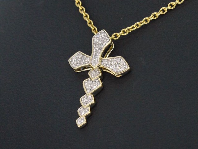 Gouden hanger met diamanten, excl. ketting - afbeelding 3 van  8