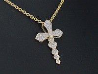 Gouden hanger met diamanten, excl. ketting - afbeelding 4 van  8