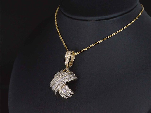 Gouden hanger met diamanten, excl. ketting - afbeelding 3 van  6