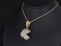 Gouden hanger met diamanten, excl. ketting - afbeelding 3 van  6