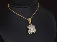 Gouden hanger met diamanten, excl. ketting - afbeelding 4 van  6