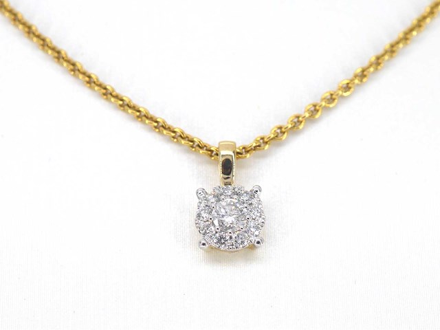 Gouden hanger met diamanten - afbeelding 1 van  8