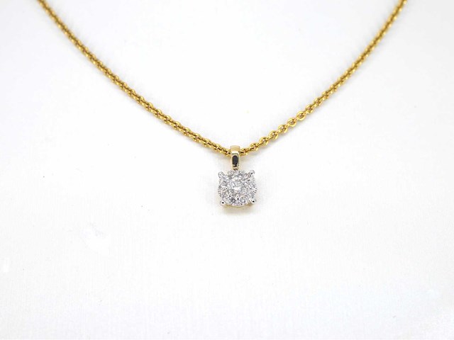 Gouden hanger met diamanten - afbeelding 2 van  8