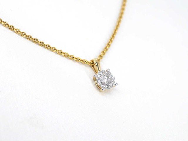 Gouden hanger met diamanten - afbeelding 4 van  8