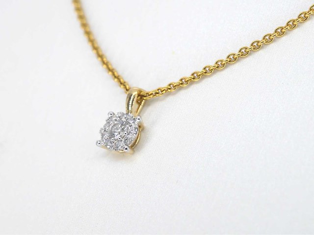 Gouden hanger met diamanten - afbeelding 5 van  8