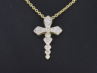 Gouden hanger met diamanten - afbeelding 1 van  7