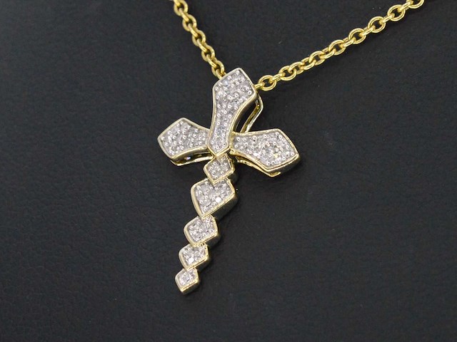 Gouden hanger met diamanten - afbeelding 4 van  7