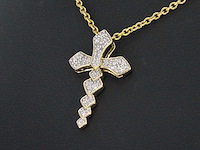 Gouden hanger met diamanten - afbeelding 4 van  7