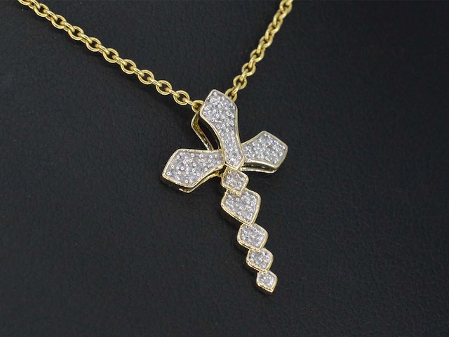 Gouden hanger met diamanten - afbeelding 5 van  7