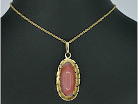 Gouden hanger met edelsteen - afbeelding 2 van  9