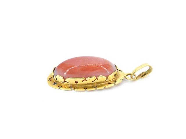 Gouden hanger met edelsteen - afbeelding 5 van  9