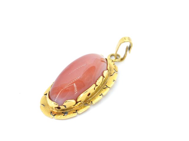 Gouden hanger met edelsteen - afbeelding 6 van  9