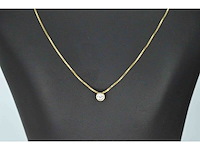 Gouden hanger met een briljant geslepen diamant, excl. ketting - afbeelding 2 van  7