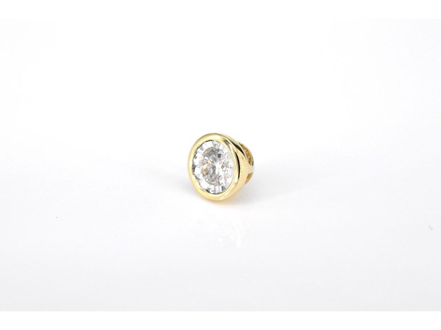 Gouden hanger met een briljant geslepen diamant, excl. ketting - afbeelding 4 van  7