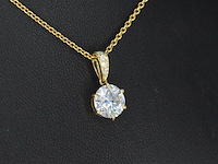 Gouden hanger met een diamant van 2.00 carat, excl. ketting - afbeelding 4 van  9