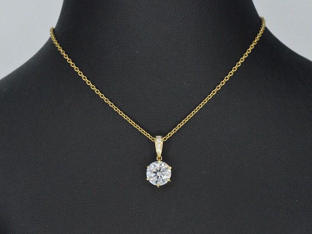 Gouden hanger met een diamant van 2.00 carat, excl. ketting - afbeelding 7 van  9