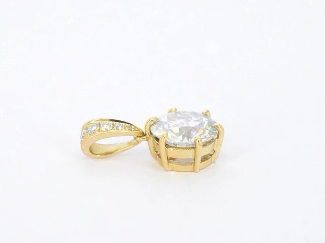 Gouden hanger met een diamant van 2.00 carat (excl. ketting) - afbeelding 5 van  9