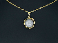 Gouden hanger met een edelsteen, excl. ketting - afbeelding 2 van  9