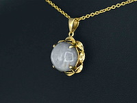 Gouden hanger met een edelsteen, excl. ketting - afbeelding 3 van  9