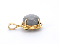 Gouden hanger met een edelsteen, excl. ketting - afbeelding 6 van  9