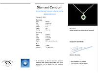 Gouden hanger met groene ovale smaragd en natuurlijke diamanten - afbeelding 3 van  9