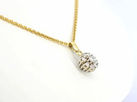 Gouden hanger met natuurliijke diamanten - afbeelding 4 van  10