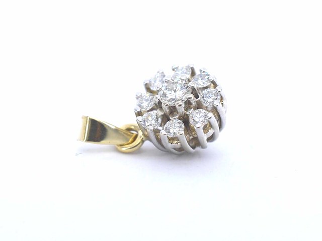 Gouden hanger met natuurliijke diamanten - afbeelding 6 van  10