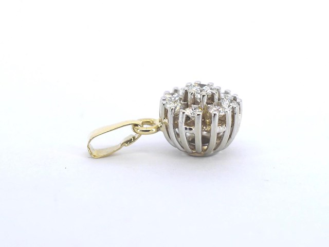 Gouden hanger met natuurliijke diamanten - afbeelding 8 van  10