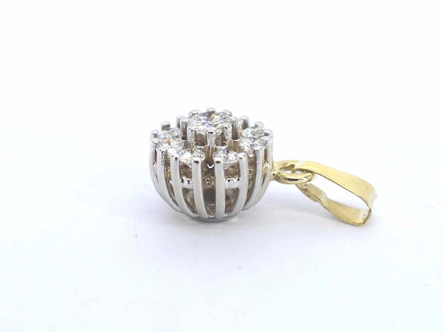 Gouden hanger met natuurliijke diamanten - afbeelding 9 van  10