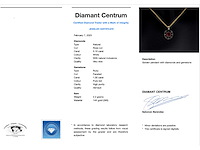 Gouden hanger met natuurlijke diamanten en een originele robijn - afbeelding 3 van  8