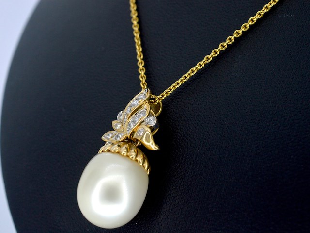 Gouden hanger met parel - afbeelding 4 van  10