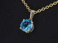 Gouden hanger met topaas, excl. ketting - afbeelding 3 van  6