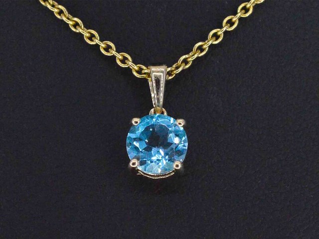 Gouden hanger met topaas, excl. ketting - afbeelding 4 van  6