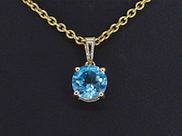 Gouden hanger met topaas, excl. ketting - afbeelding 4 van  6