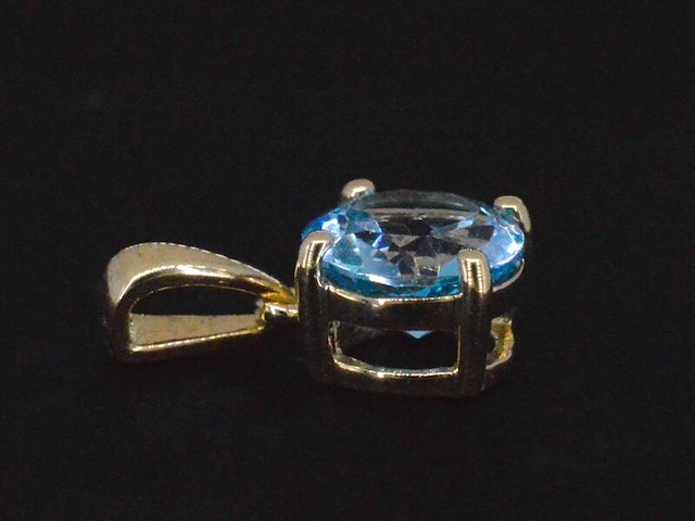 Gouden hanger met topaas, excl. ketting - afbeelding 5 van  6