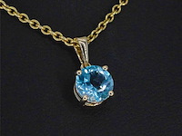 Gouden hanger met topaas, excl. ketting - afbeelding 1 van  7